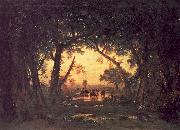 Theodore Rousseau The Forest of Fontainebleau, Morning Sweden oil painting artist